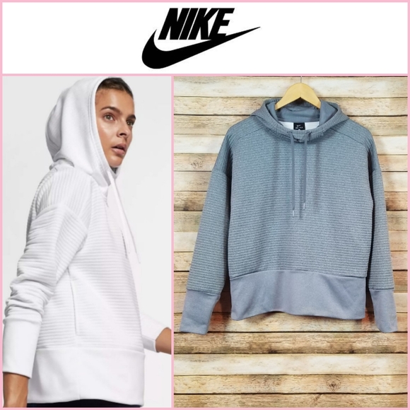 Nike Tops - Nike Dri-Fit Funnel Neck Ribbed Pullover Hoodie